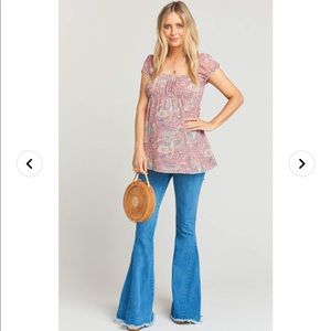 Show me your mumu scrunch top in paisley size S!
